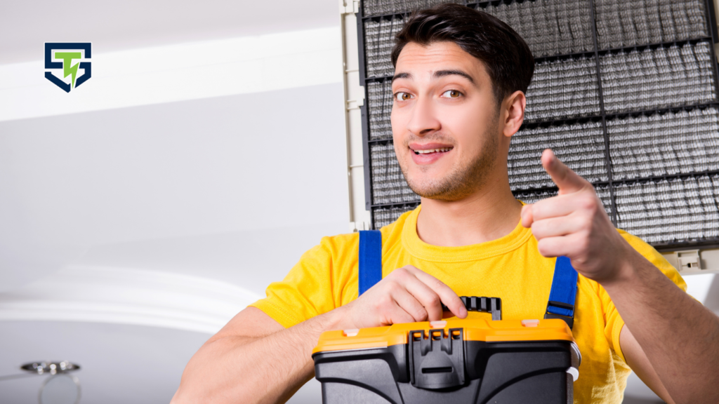 Electrician ready to help for installing AC